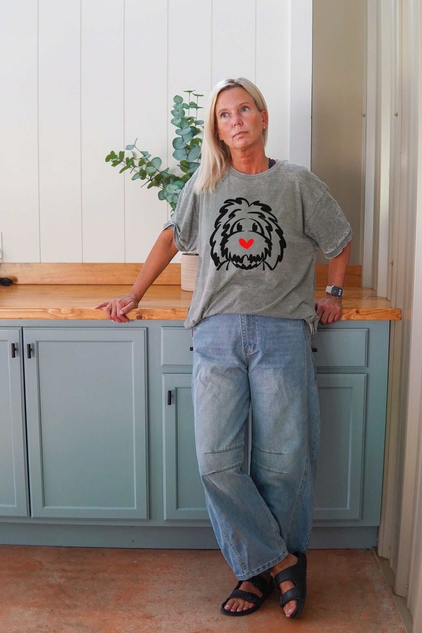 olive vintage doodle short sleeve t-shirt