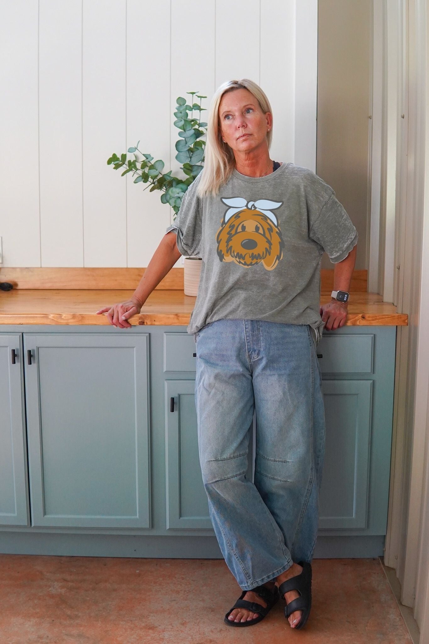 olive vintage doodle short sleeve t-shirt