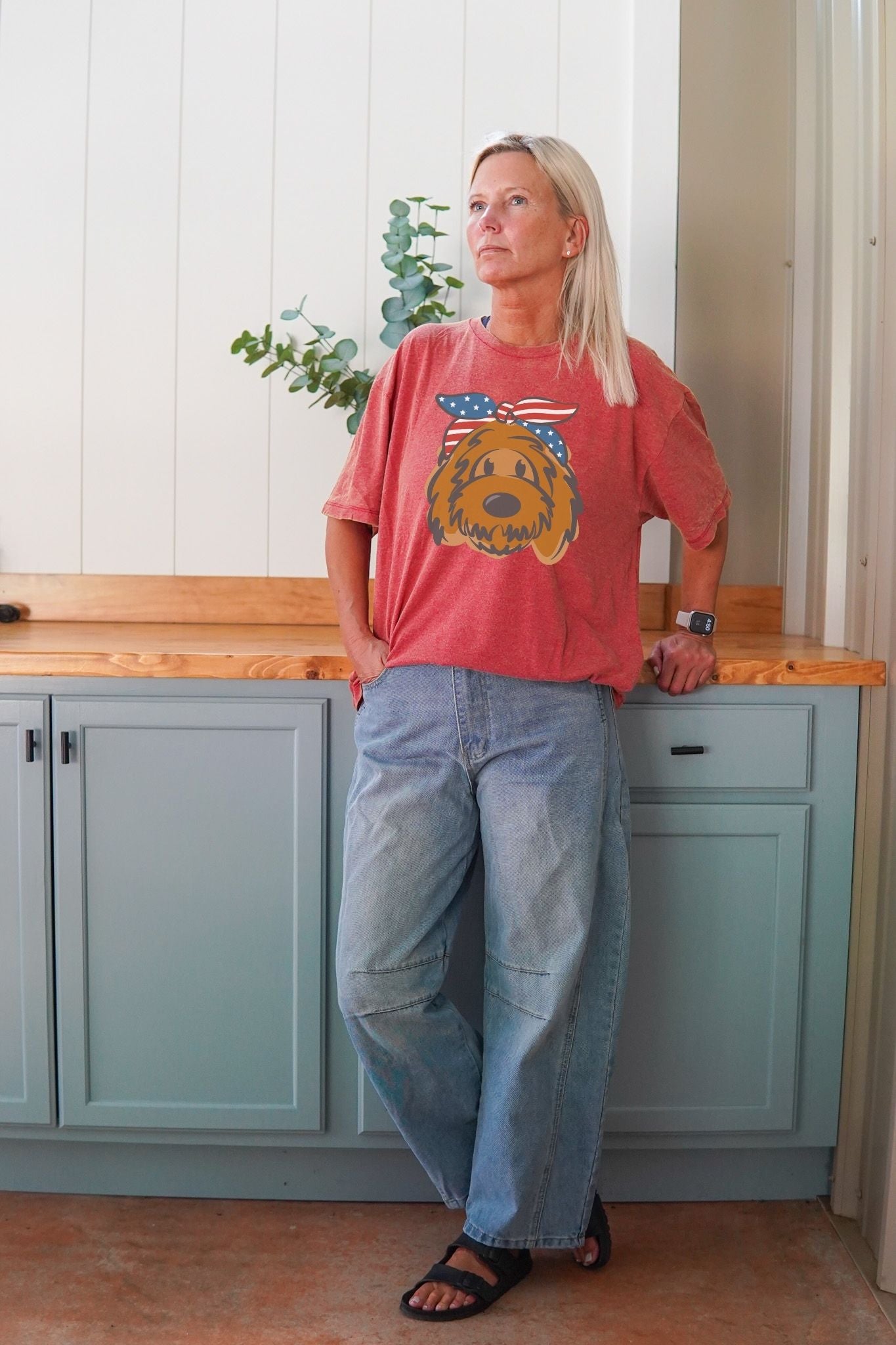 rust vintage doodle short sleeve t-shirt