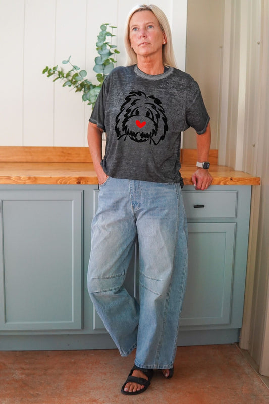 Black VIntage Doodle Short Sleeve T-shirt