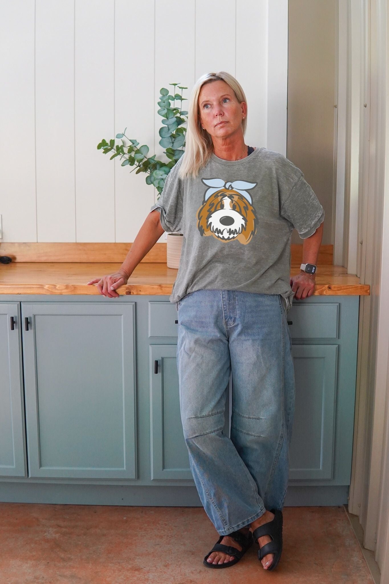 olive vintage doodle short sleeve t-shirt