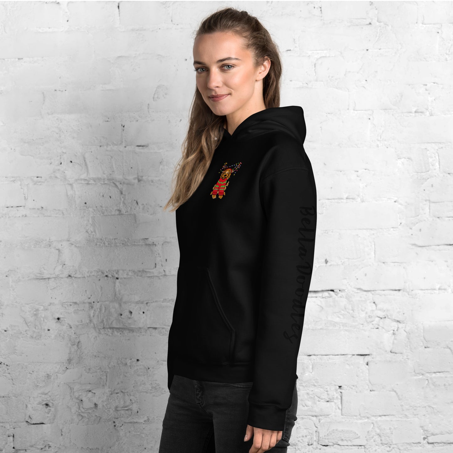 red belladoodle in sweater unisex hoodie