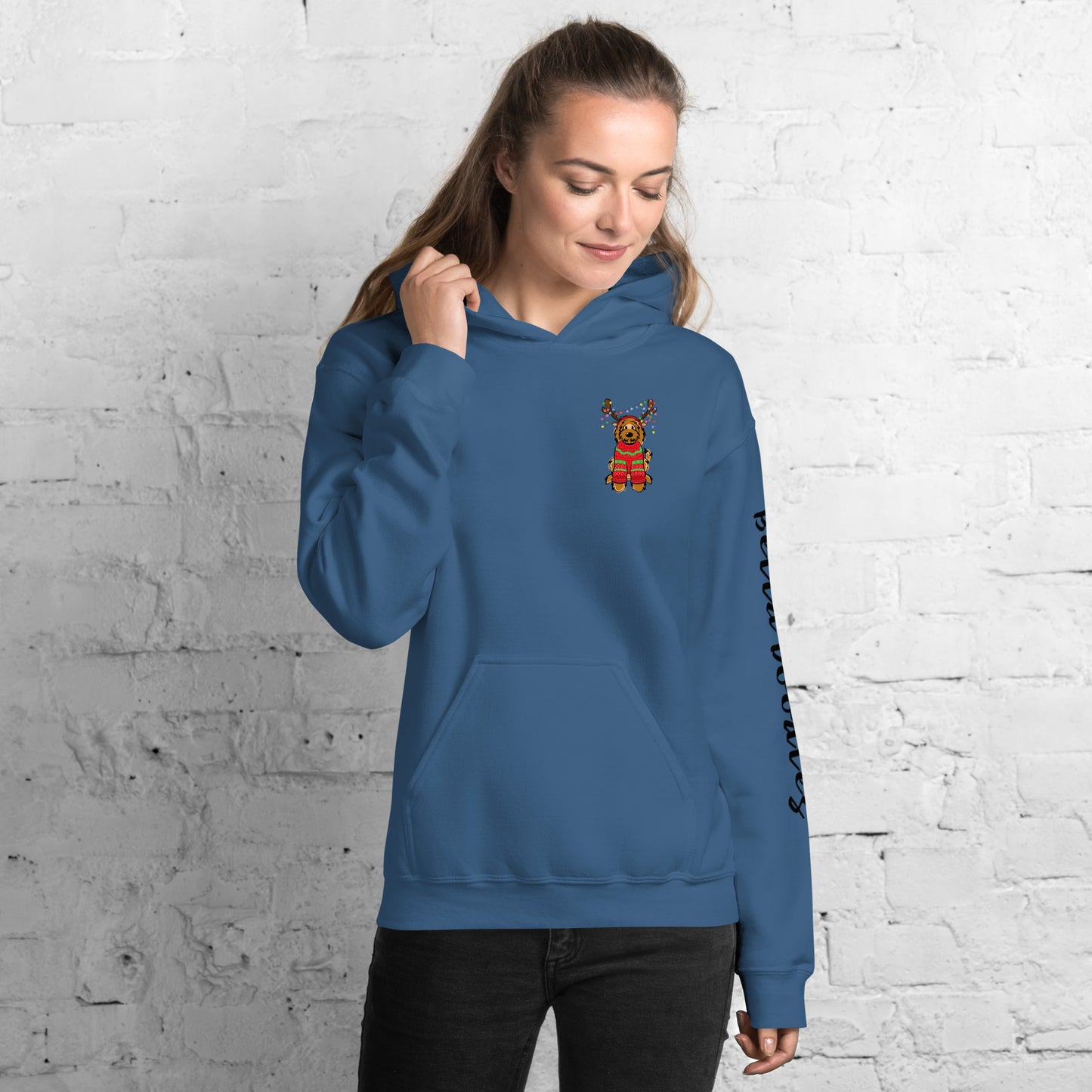 red belladoodle in sweater unisex hoodie