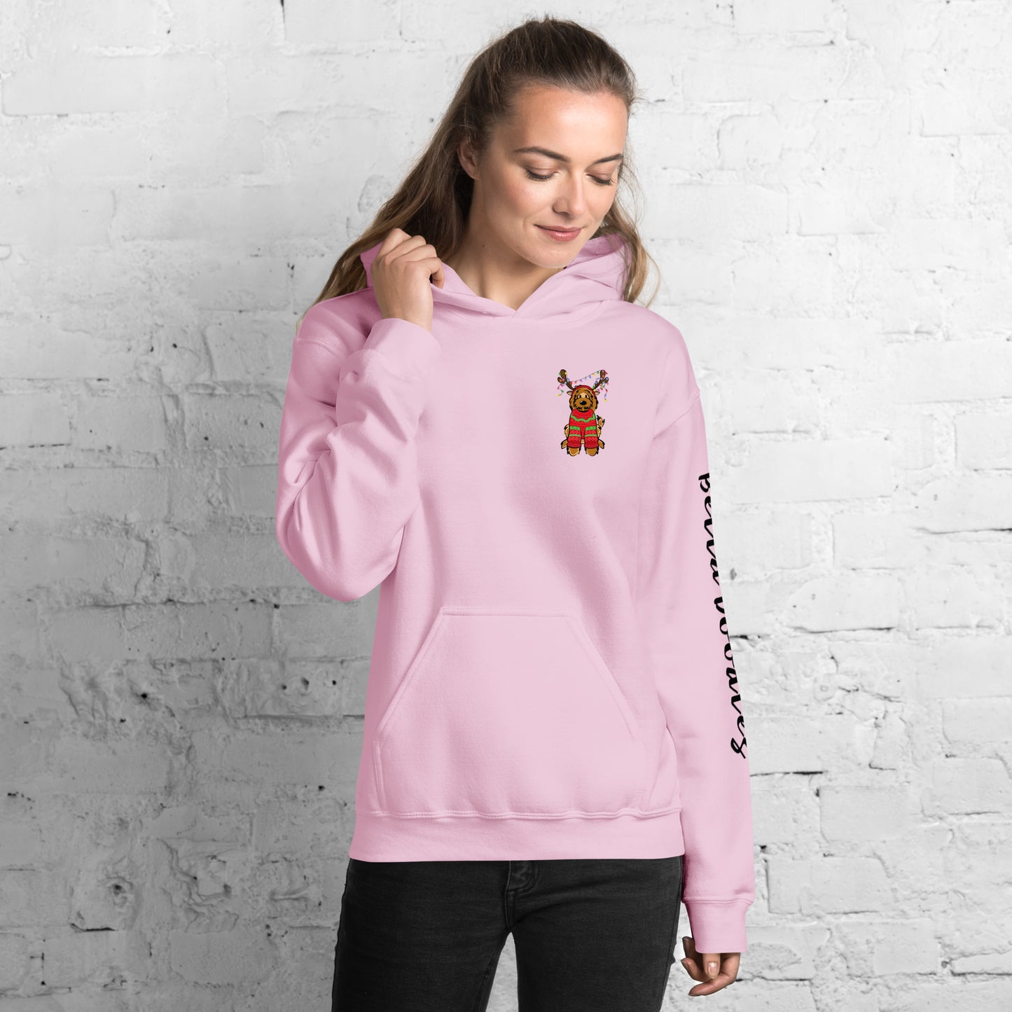 red belladoodle in sweater unisex hoodie