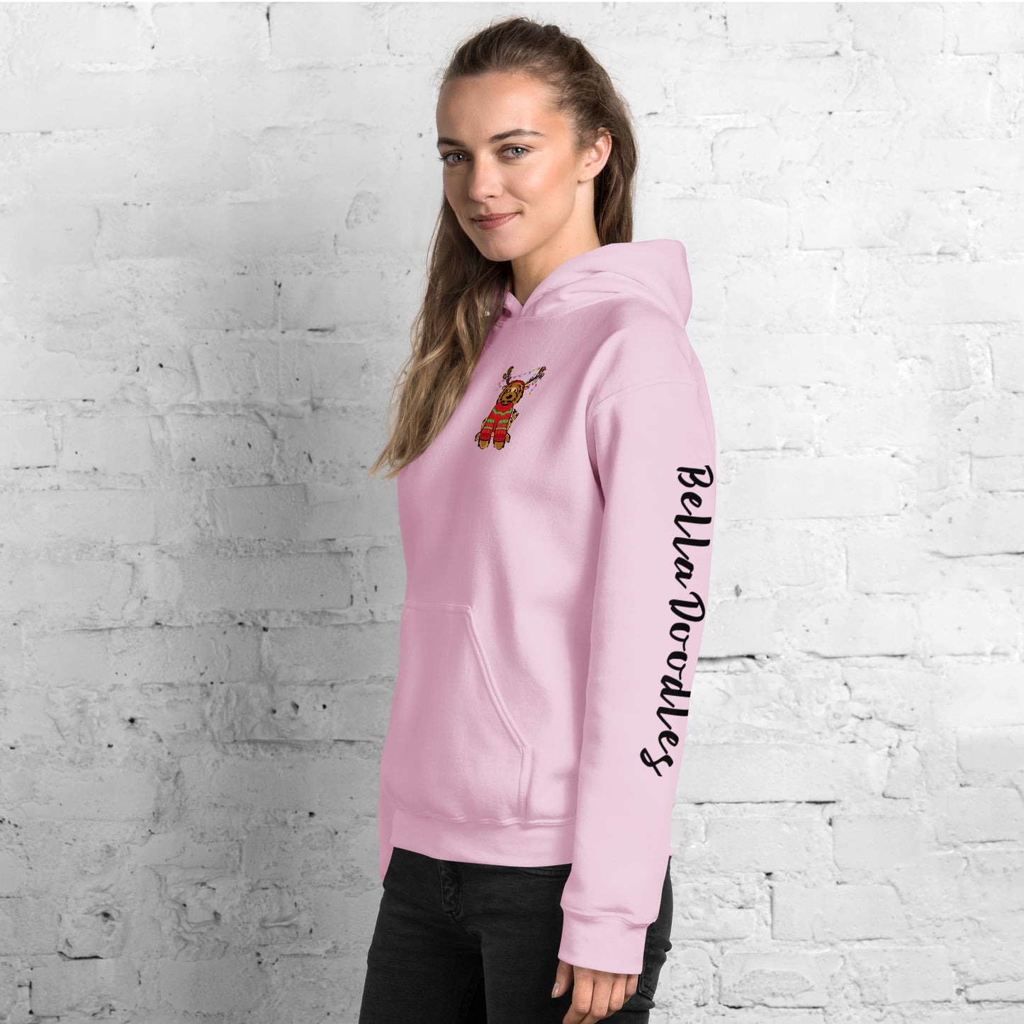 red belladoodle in sweater unisex hoodie