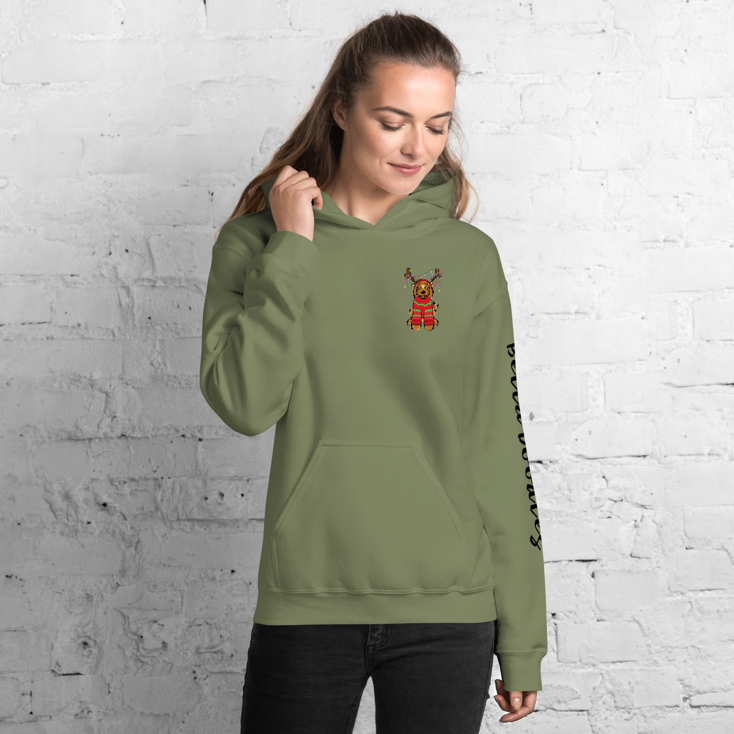 red belladoodle in sweater unisex hoodie