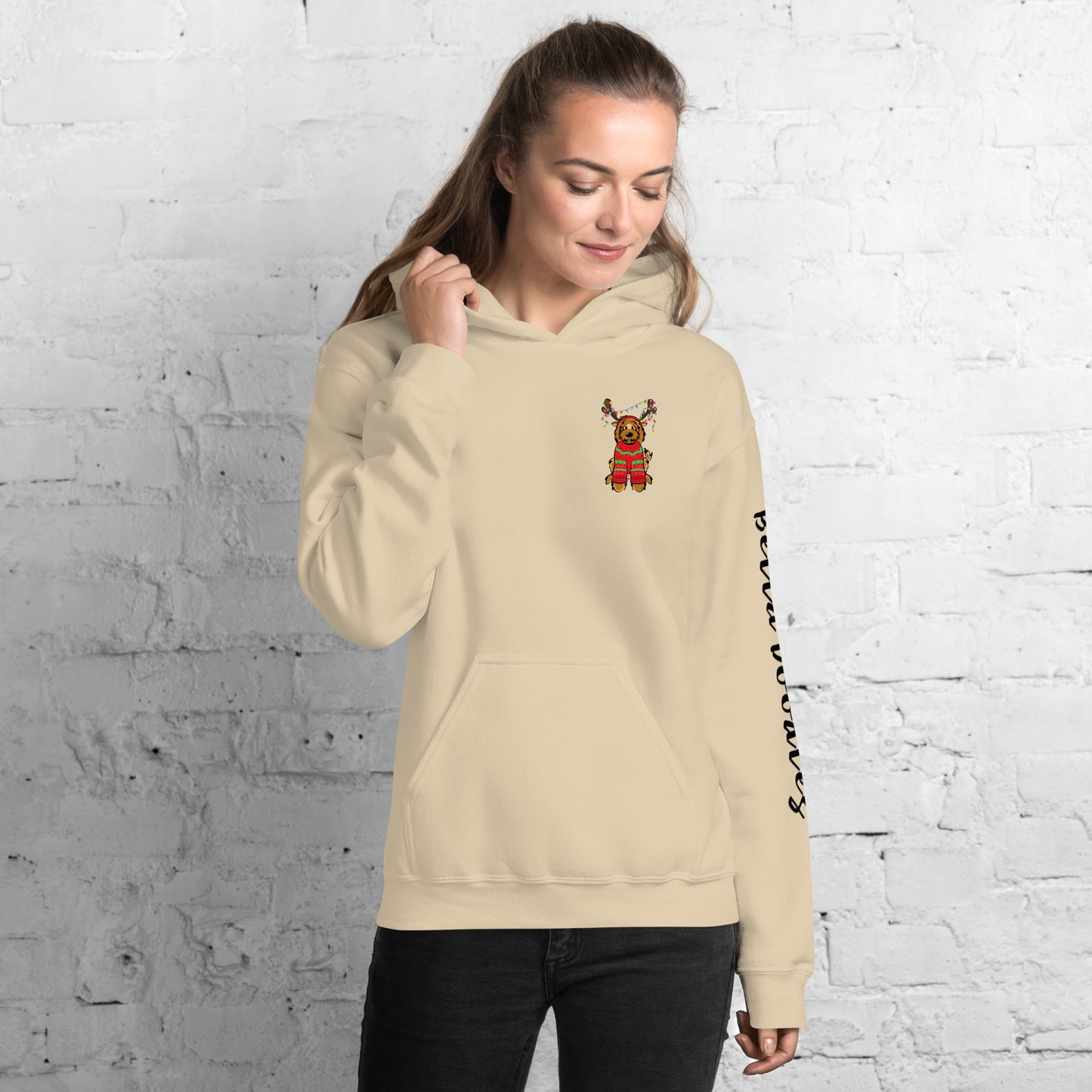 red belladoodle in sweater unisex hoodie
