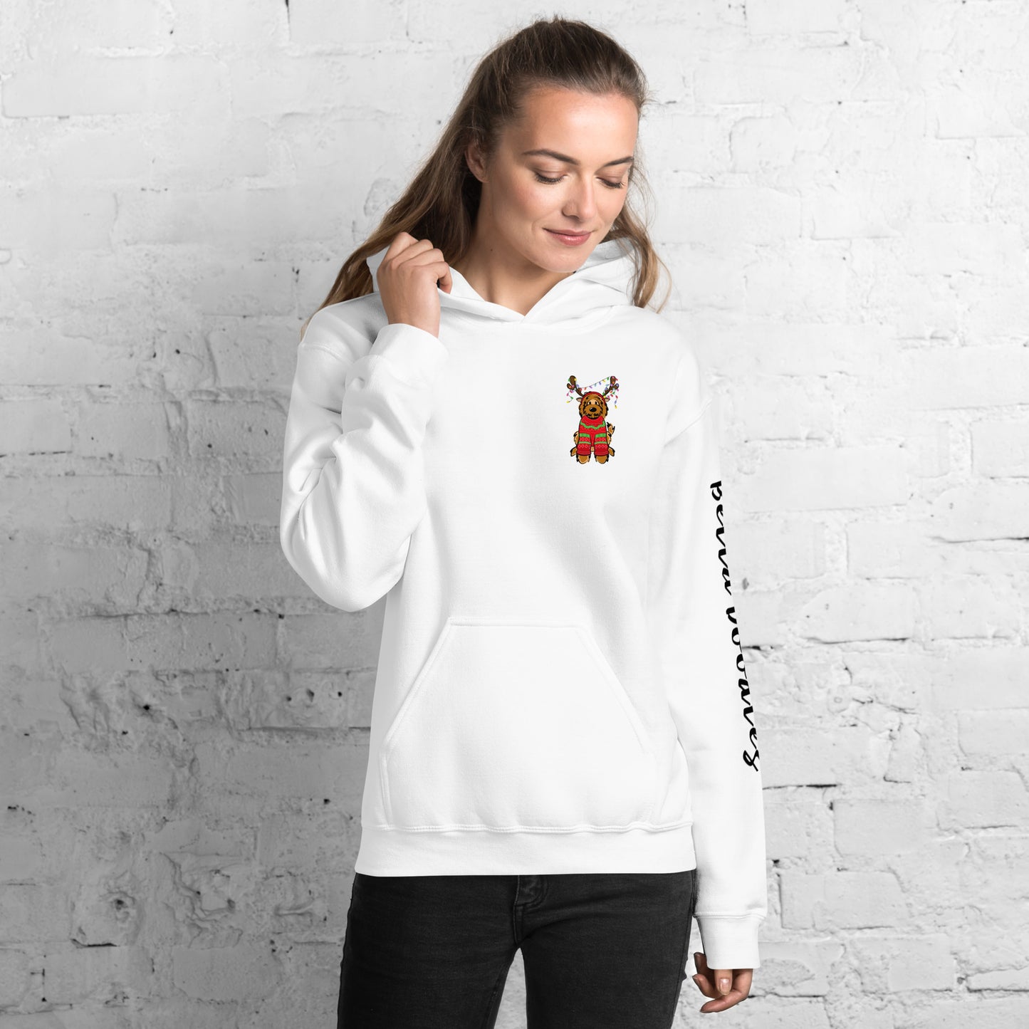 red belladoodle in sweater unisex hoodie
