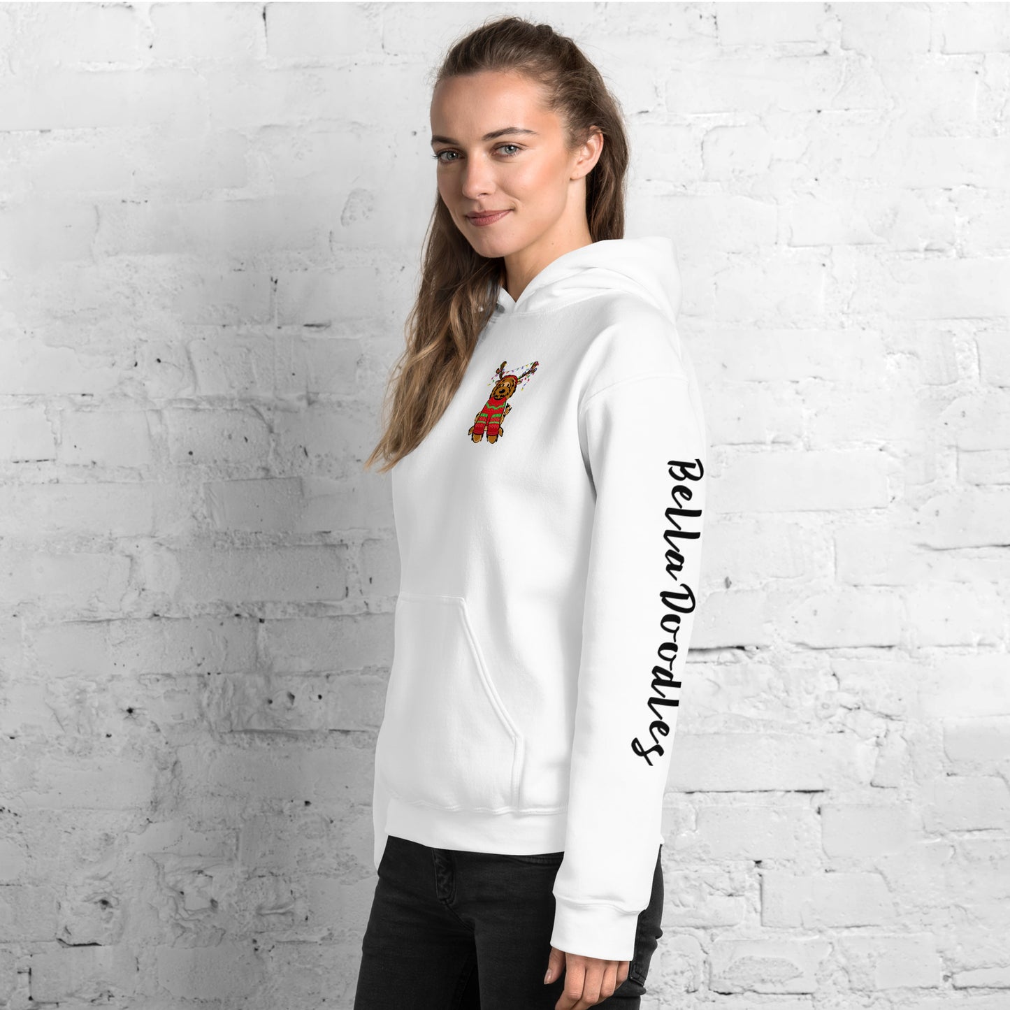 red belladoodle in sweater unisex hoodie