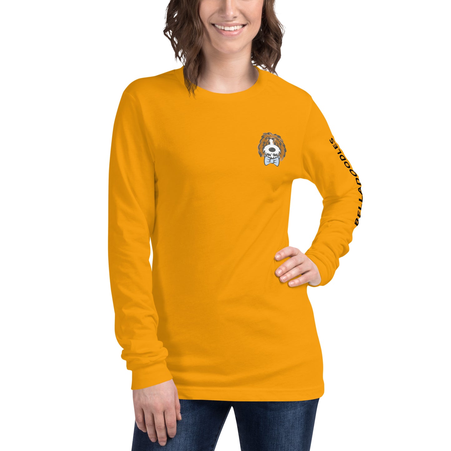 tuxedo bow tie unisex long sleeve tee