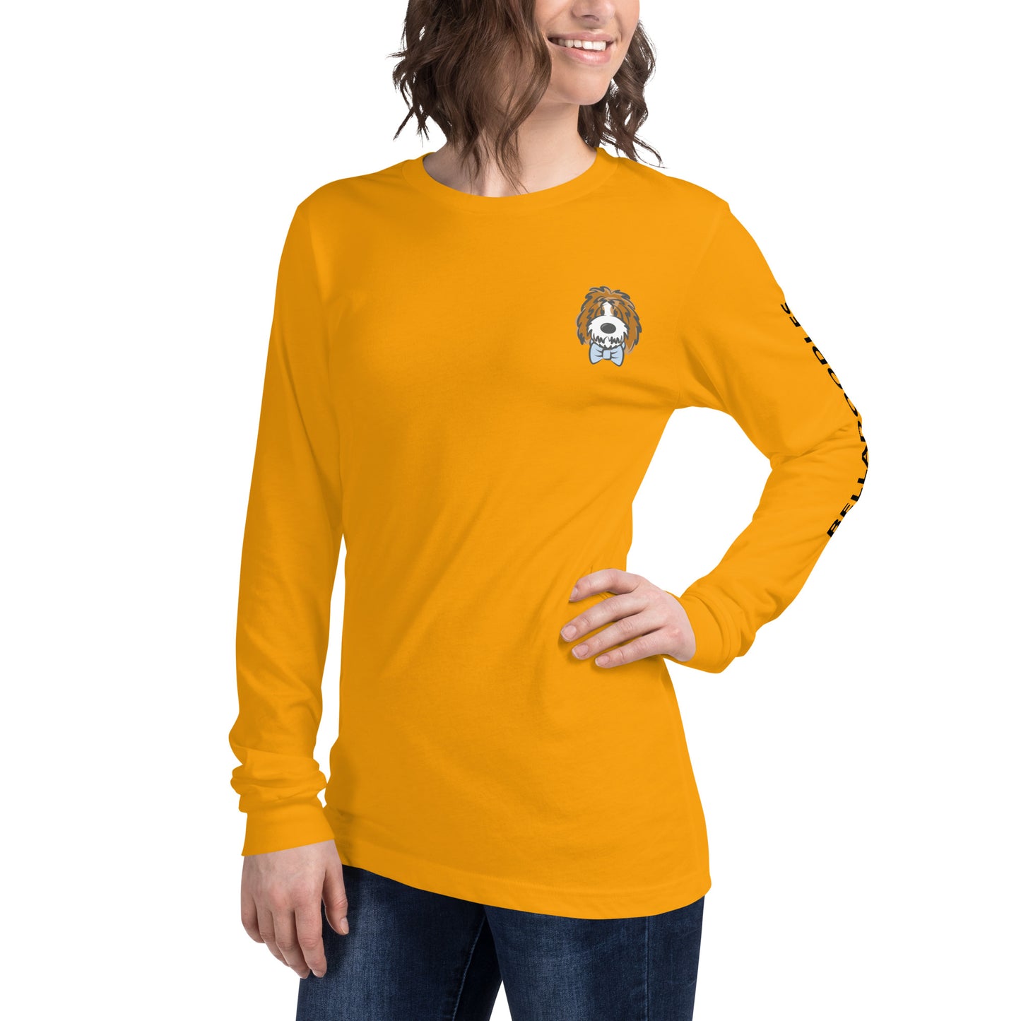 tuxedo bow tie unisex long sleeve tee