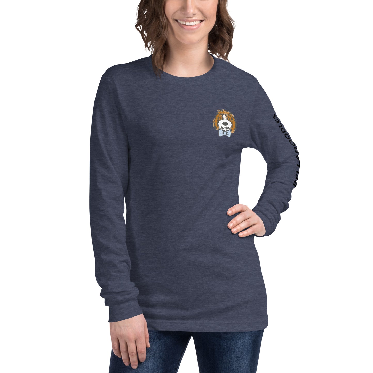 tuxedo bow tie unisex long sleeve tee