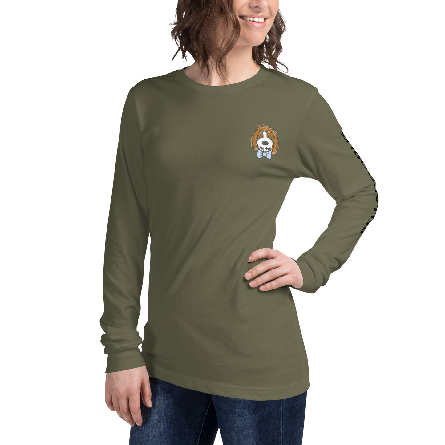 tuxedo bow tie unisex long sleeve tee