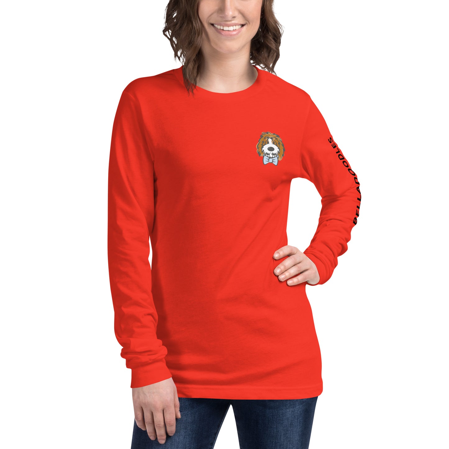 tuxedo bow tie unisex long sleeve tee