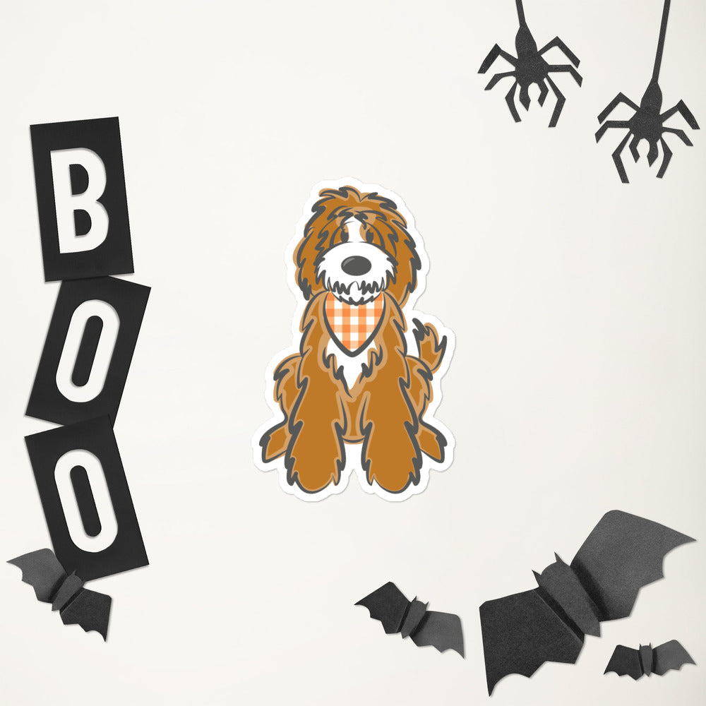 fall plaid tuxedo bandana belladoodle bubble-free fall stickers