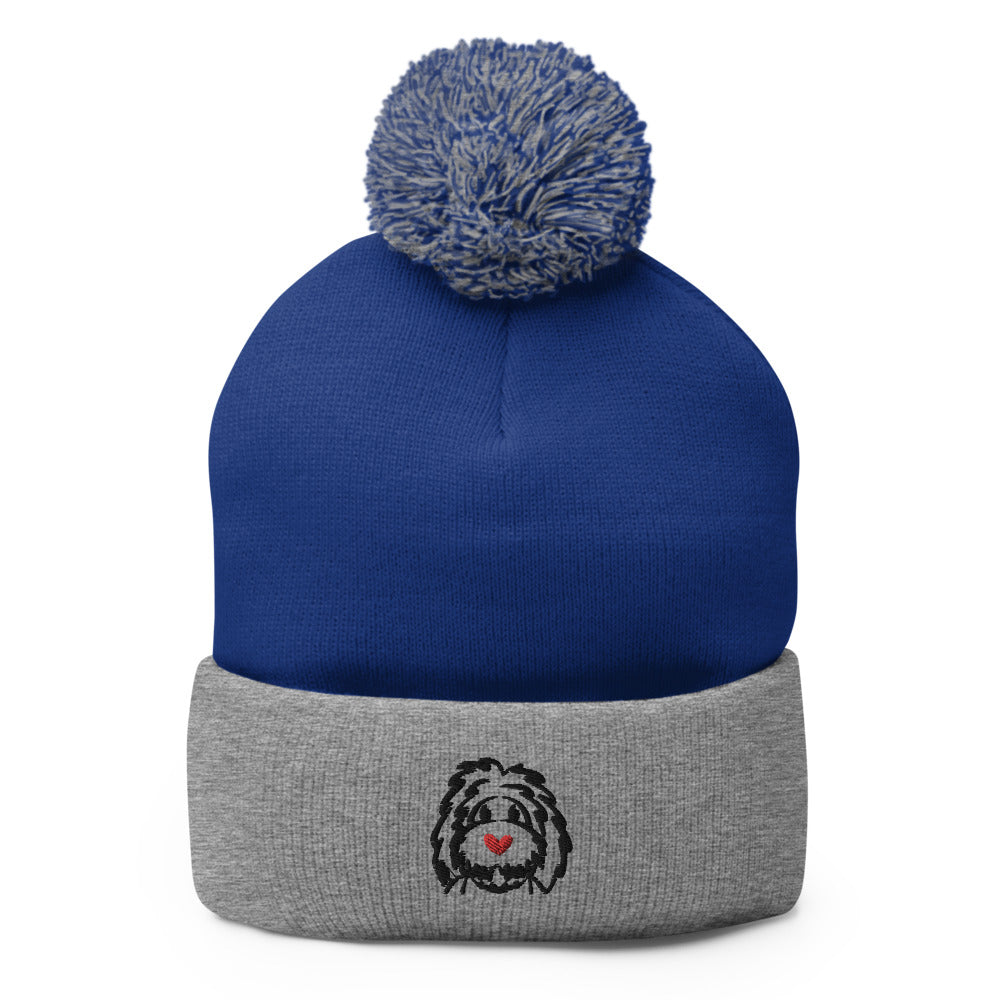 heart nose belladoodle pom-pom classic beanie