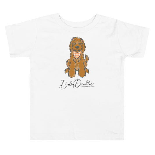 Fall Plaid Bandana Solid Belladoodle Fall Toddler Short Sleeve Tee