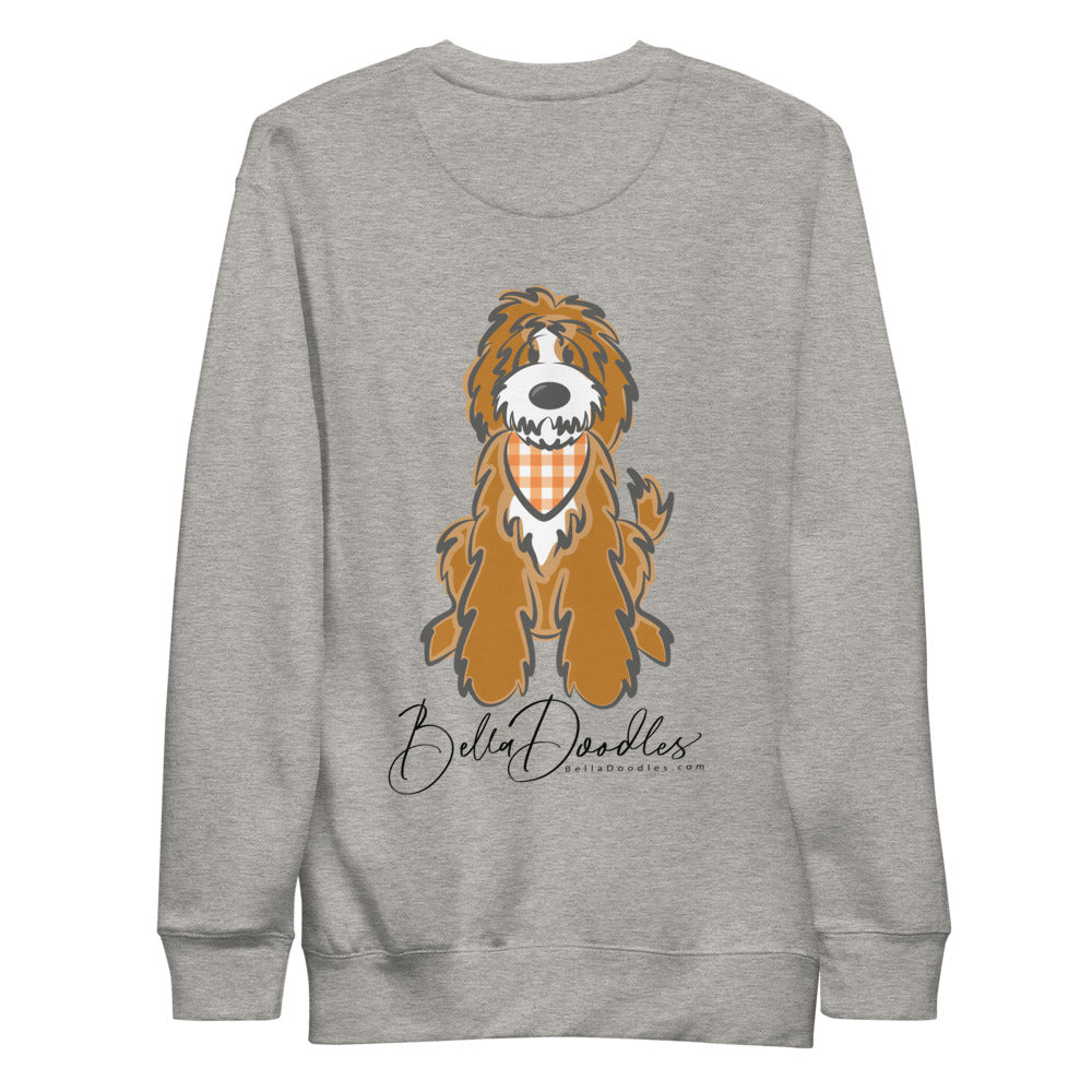 fall plaid bandana tuxedo belladoodle unisex fleece fall pullover