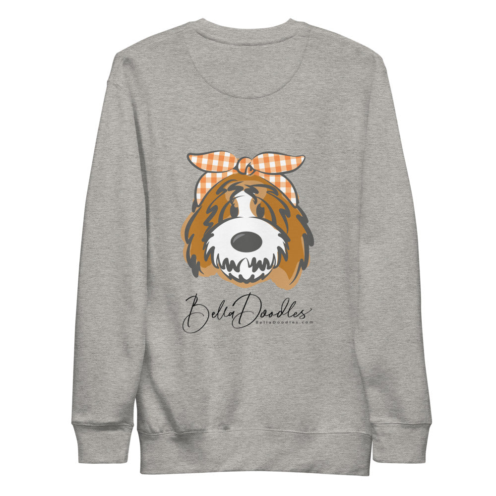 tuxedo fall plaid bandana belladoodle unisex fleece pullover