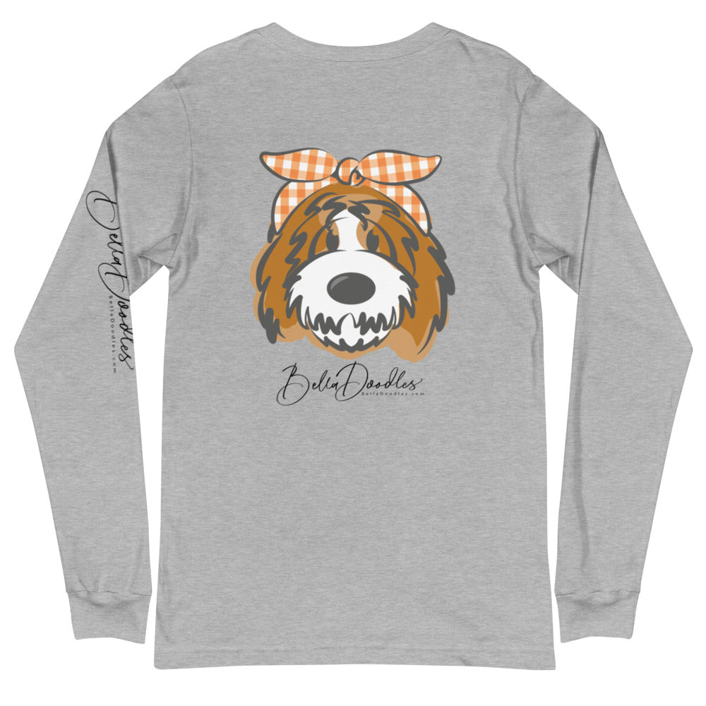 plaid headband belladoodle unisex long sleeve fall tee plaid tuxedo