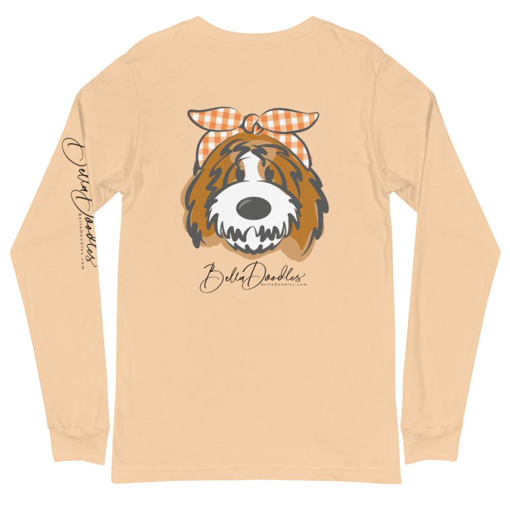 plaid headband belladoodle unisex long sleeve fall tee plaid tuxedo