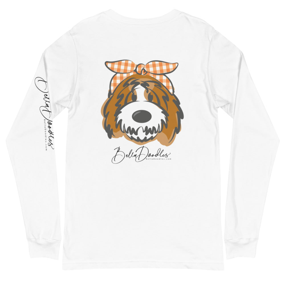 plaid headband belladoodle unisex long sleeve fall tee plaid tuxedo