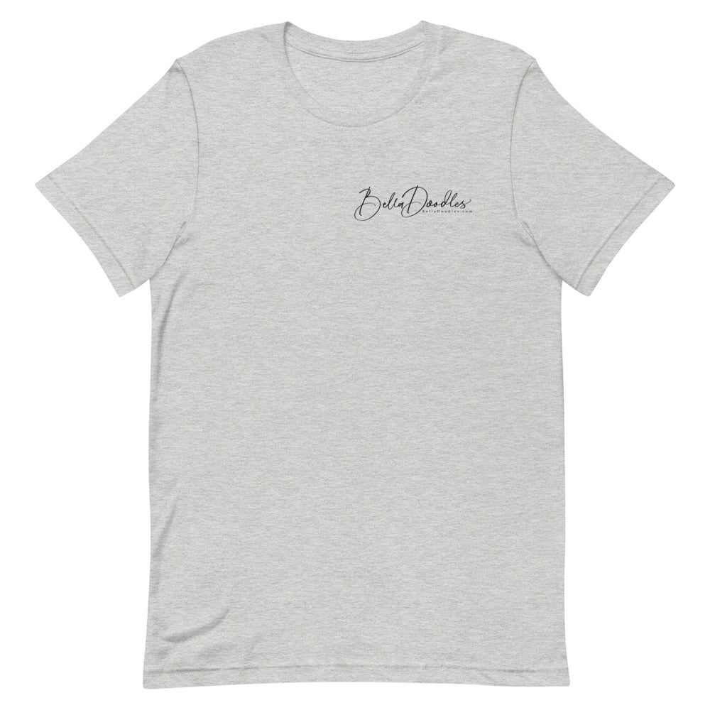 patriotic tuxedo doodle with sunglasses short-sleeve unisex t-shirt
