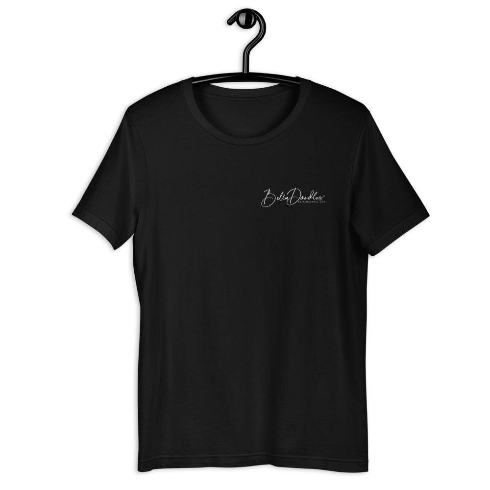patriotic solid doodle with headband short-sleeve unisex t-shirt