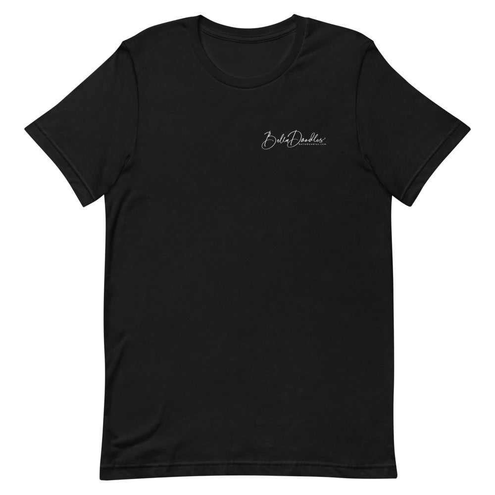 patriotic tuxedo doodle with sunglasses short-sleeve unisex t-shirt