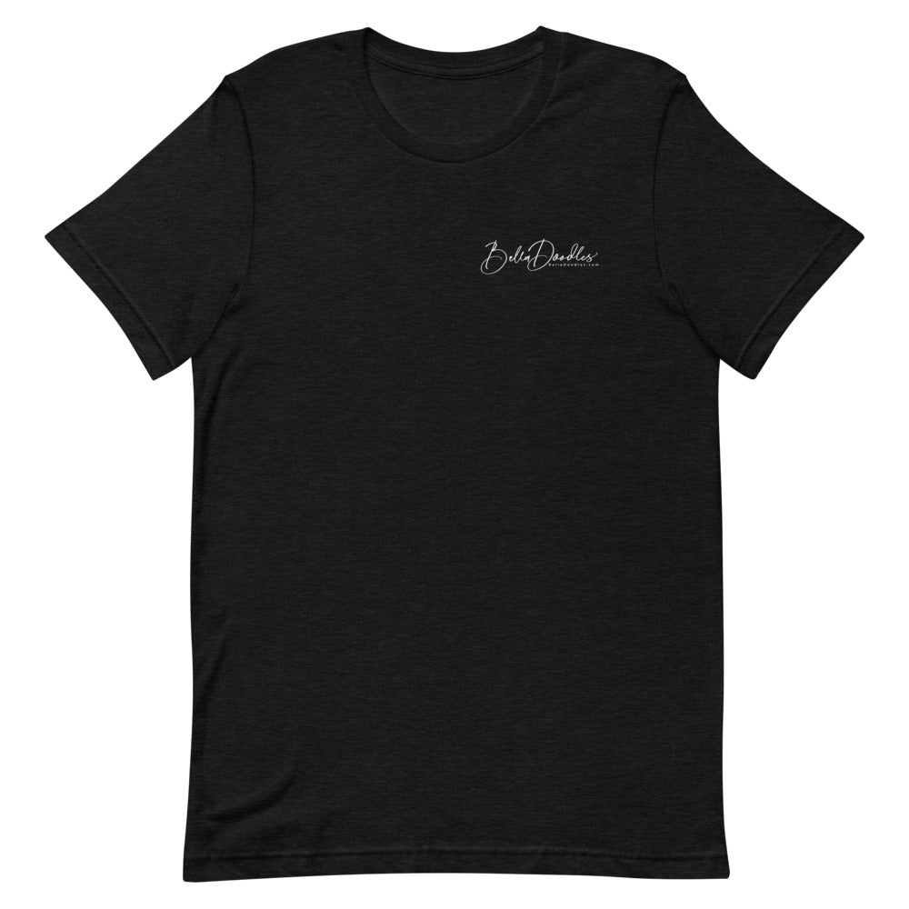 patriotic tuxedo doodle with sunglasses short-sleeve unisex t-shirt