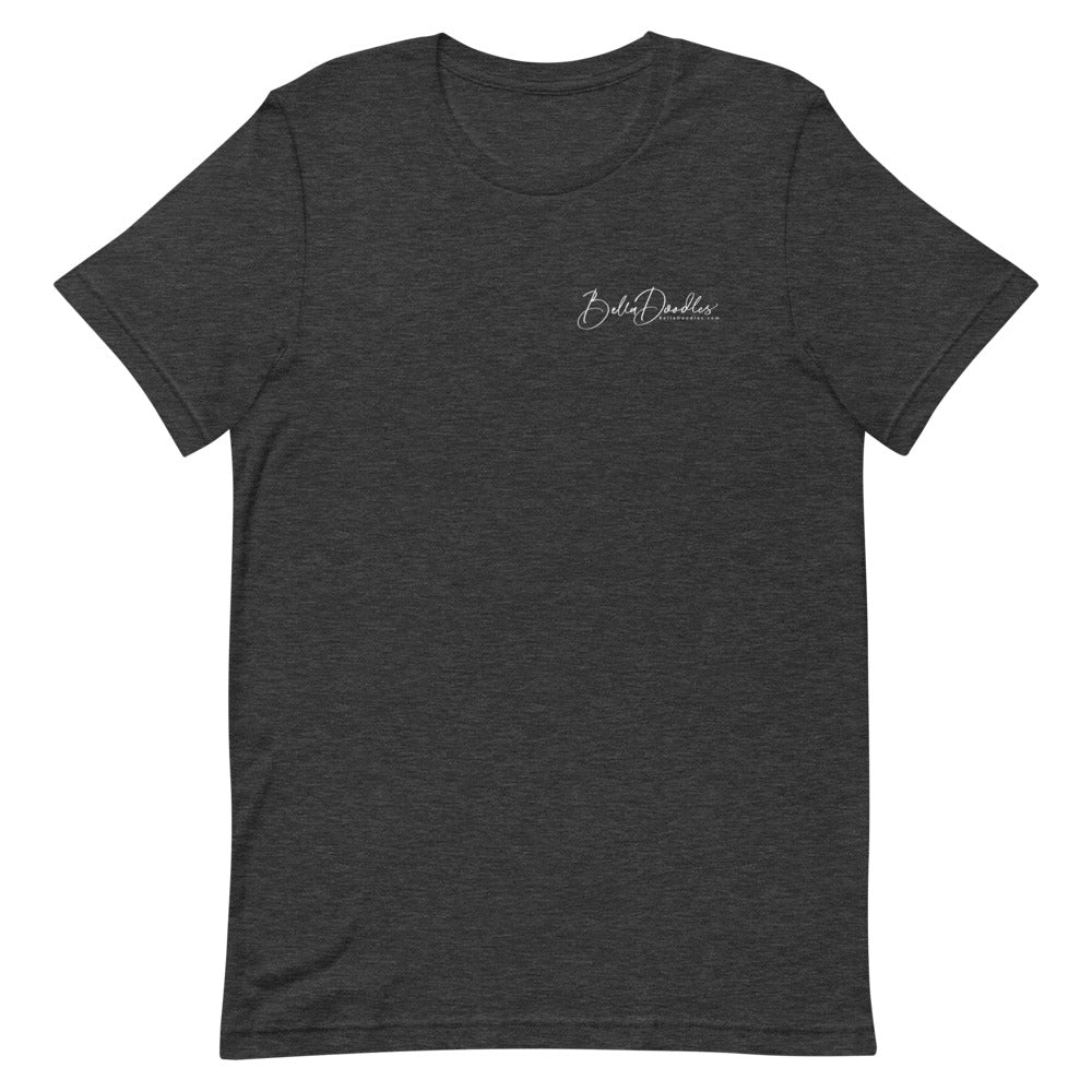 patriotic tuxedo doodle with sunglasses short-sleeve unisex t-shirt