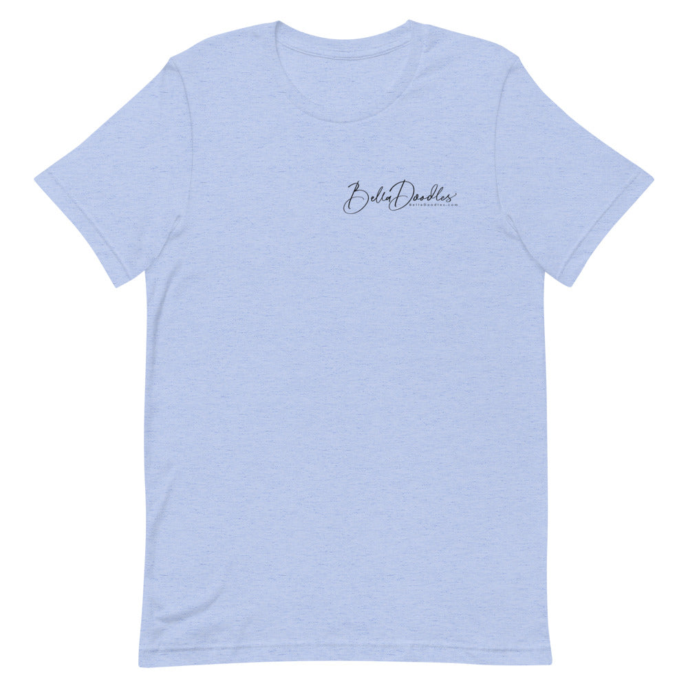 patriotic tuxedo doodle with sunglasses short-sleeve unisex t-shirt