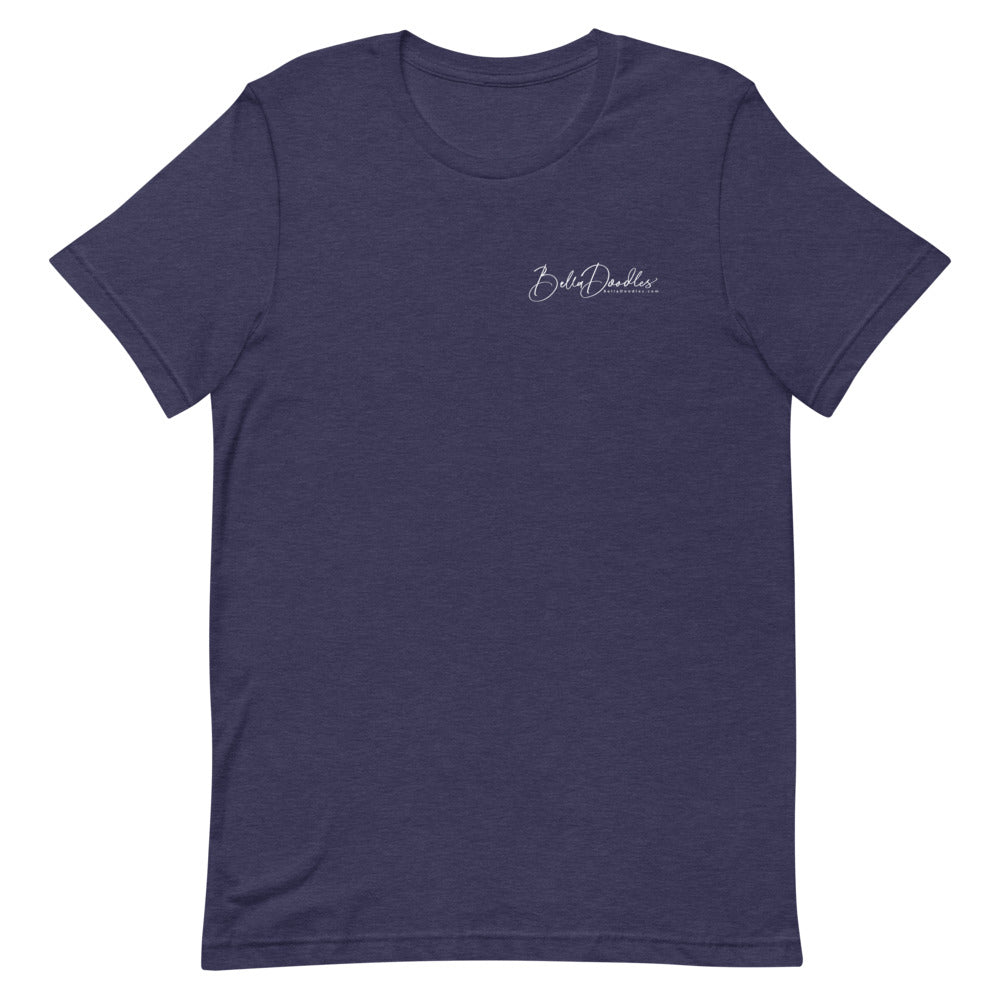patriotic tuxedo doodle with sunglasses short-sleeve unisex t-shirt