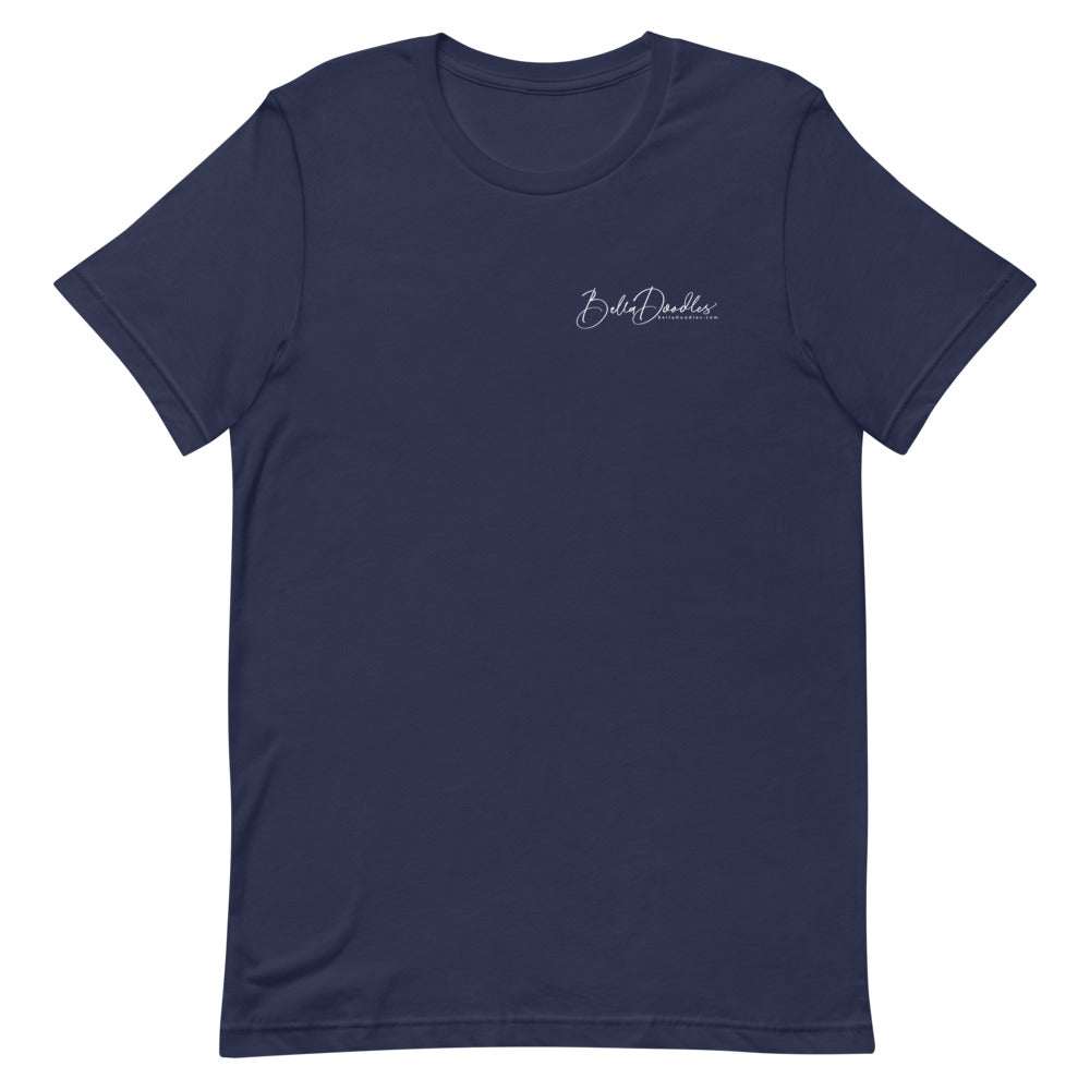 patriotic tuxedo doodle with sunglasses short-sleeve unisex t-shirt