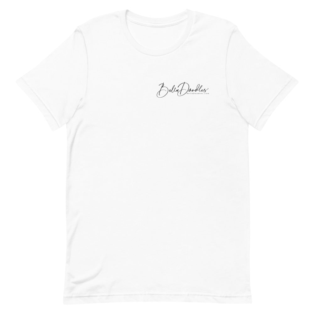 patriotic tuxedo doodle with sunglasses short-sleeve unisex t-shirt