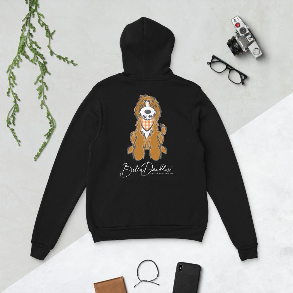 fall plaid bandana tuxedo belladoodle unisex fall hoodie