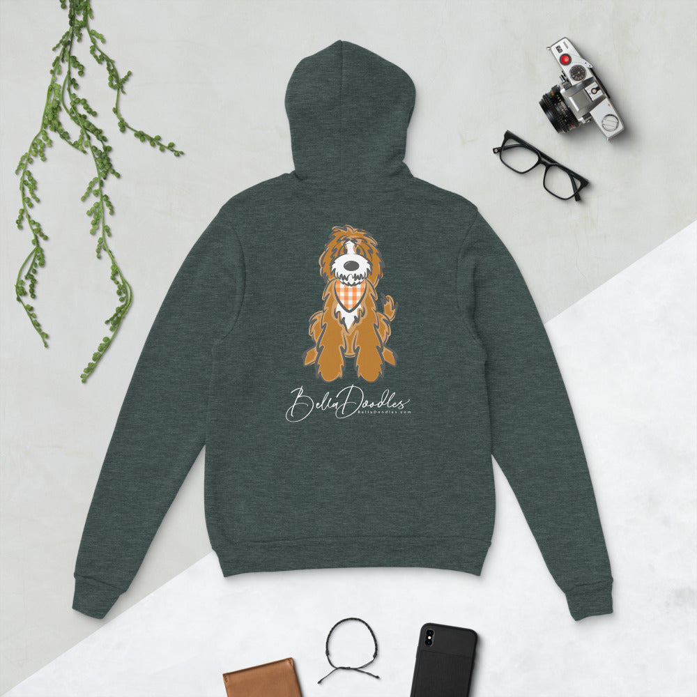 fall plaid bandana tuxedo belladoodle unisex fall hoodie