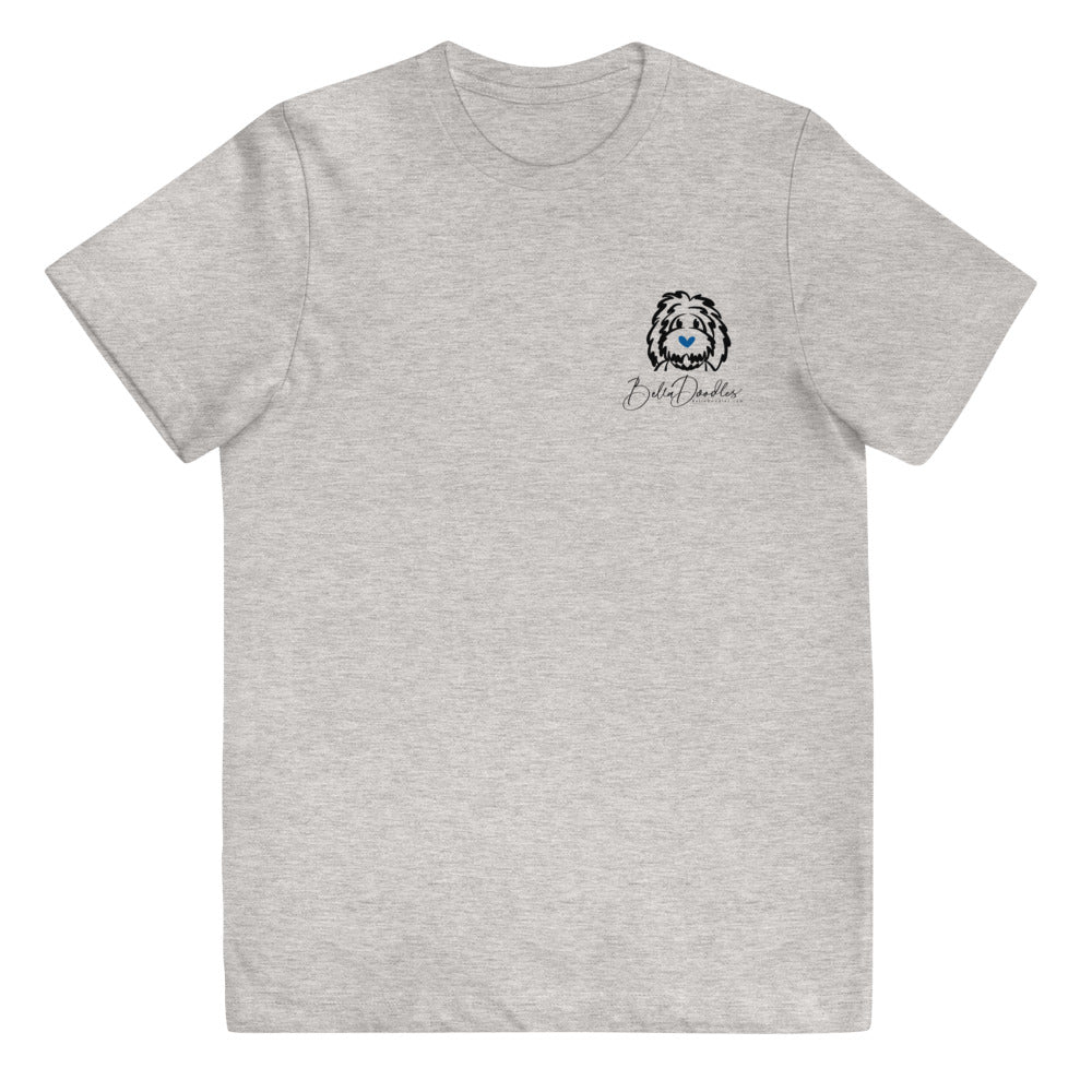 my best friend is a belladoodle fall youth jersey t-shirt