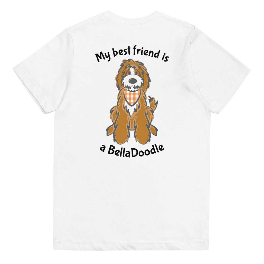 my best friend is a belladoodle fall youth jersey t-shirt