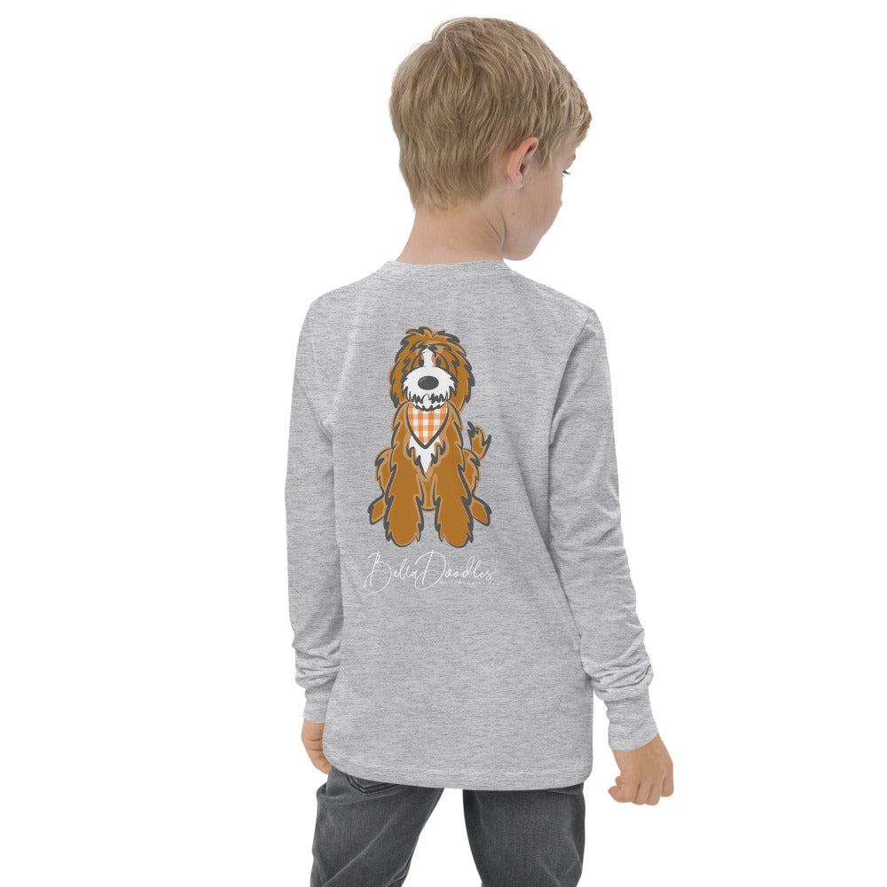 plaid bandana belladoodle fall youth long sleeve fall tee