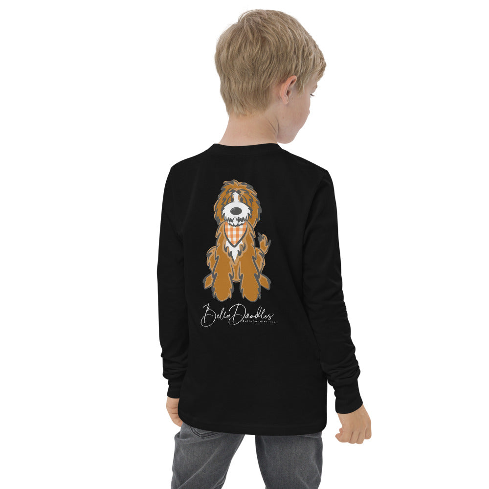 plaid bandana belladoodle fall youth long sleeve fall tee