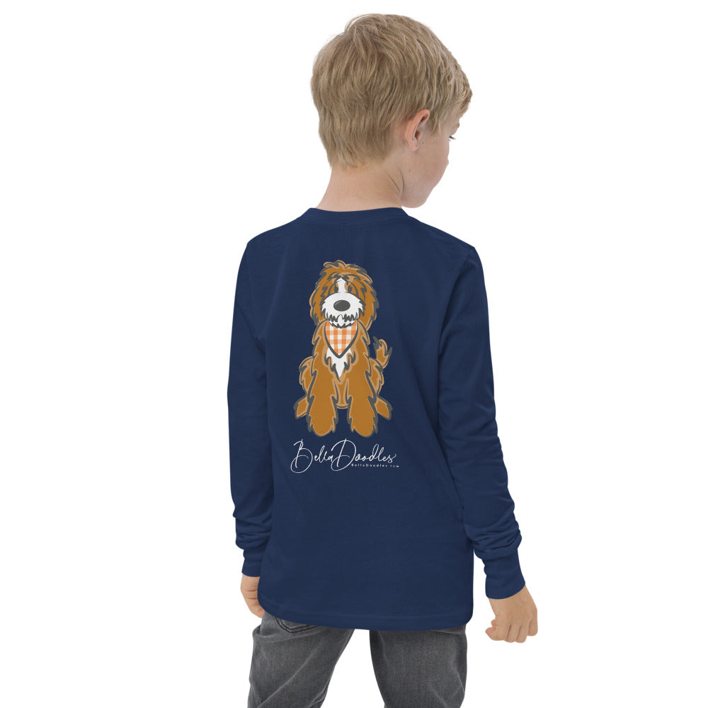 plaid bandana belladoodle fall youth long sleeve fall tee