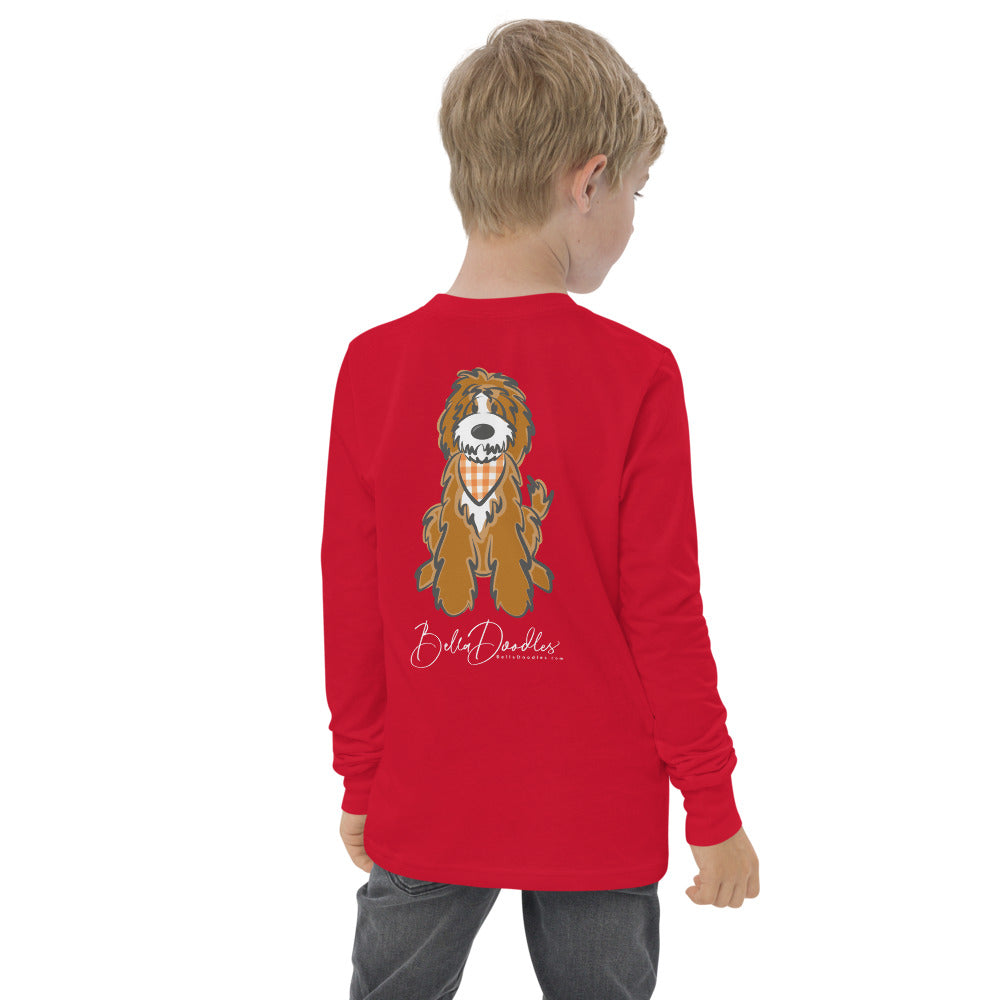 plaid bandana belladoodle fall youth long sleeve fall tee