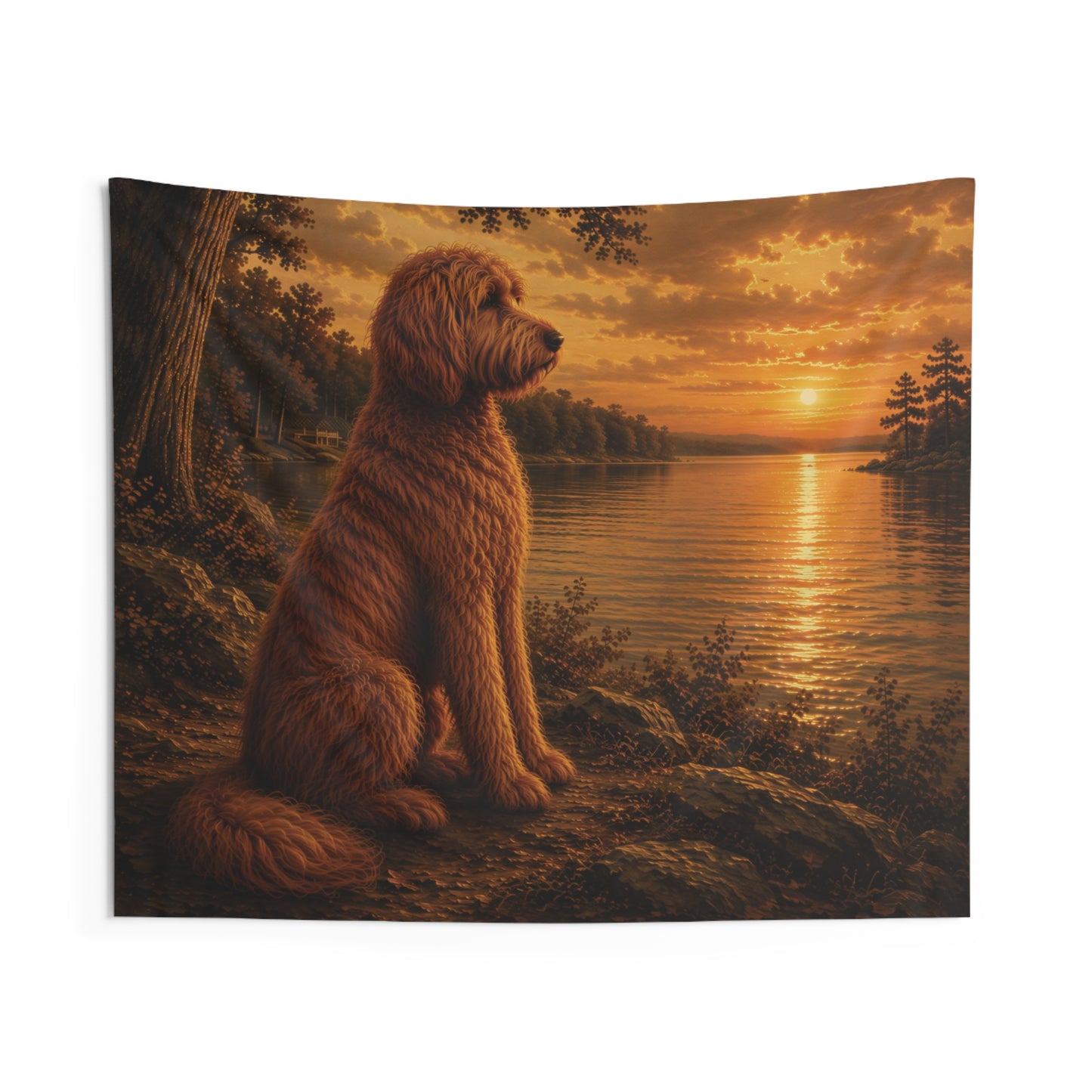 goldendoodle wall tapestry