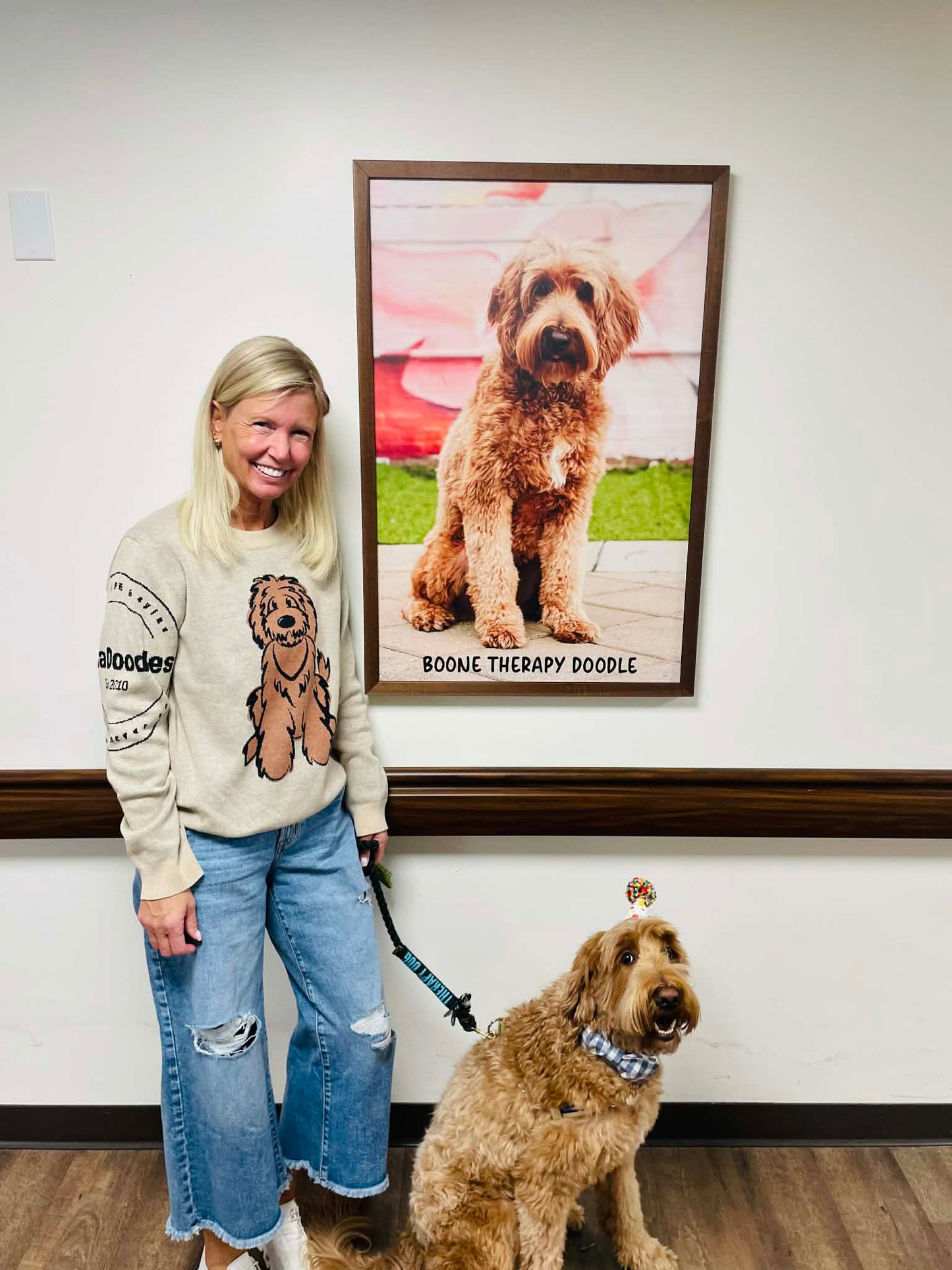 custom belladoodle knitted crew neck sweater