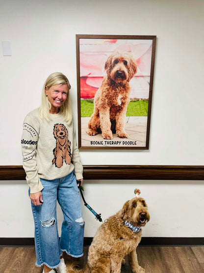 Custom BellaDoodle knitted crew neck sweater