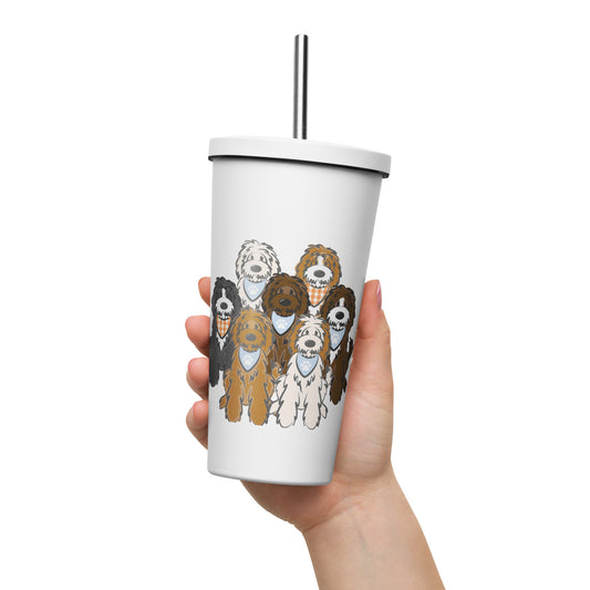 All the Doodles Insulated Tumbler w/ Straw