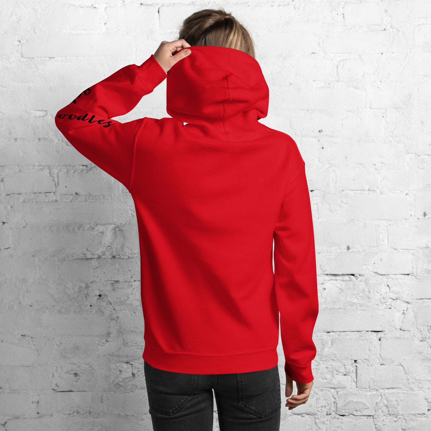 red belladoodle in sweater unisex hoodie