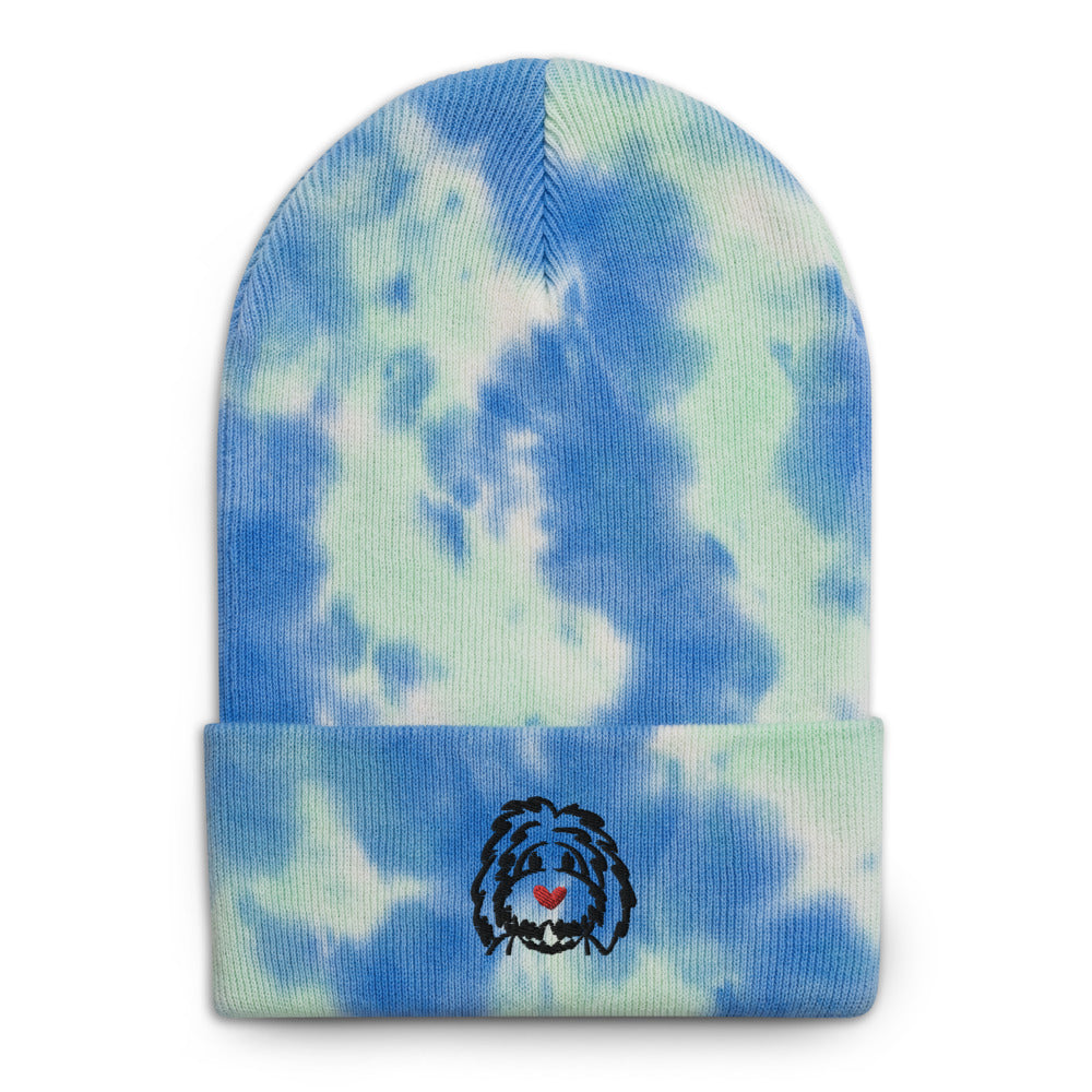 heart nose belladoodle tie-dye classic beanie