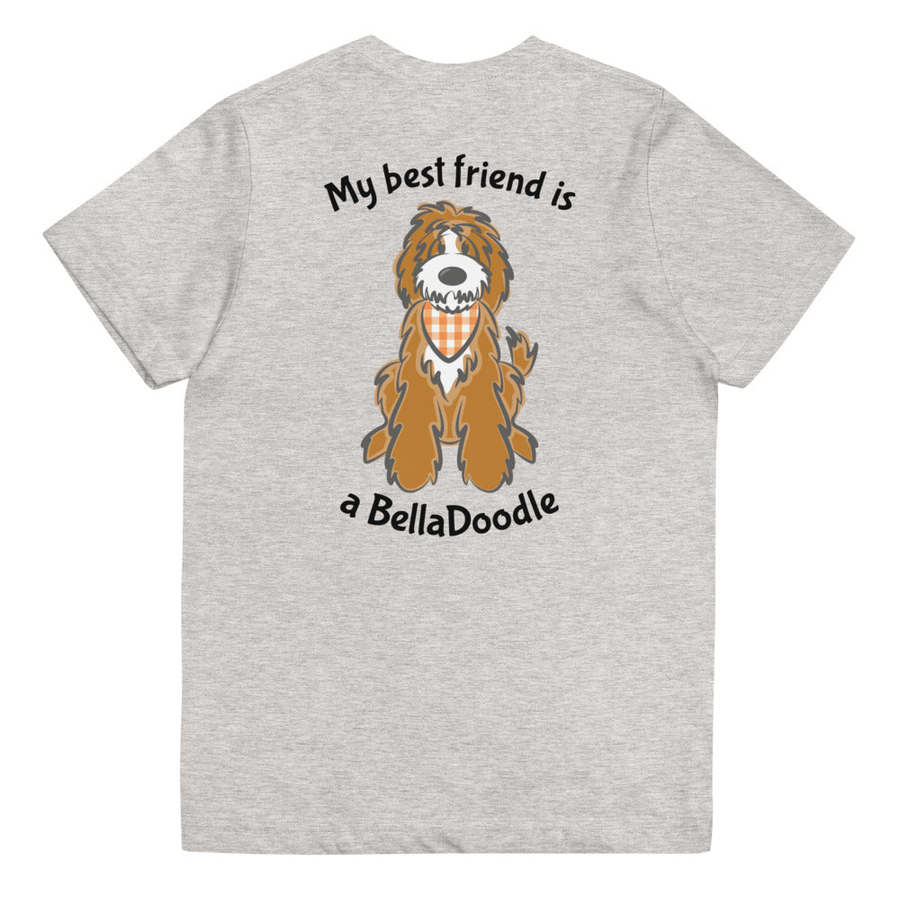 my best friend is a belladoodle fall youth jersey t-shirt